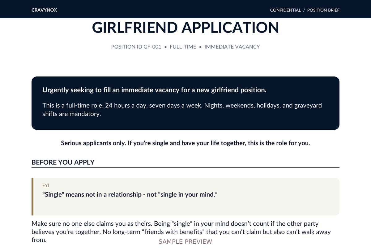 Girlfriend Application