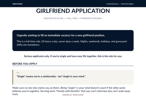 Girlfriend Application